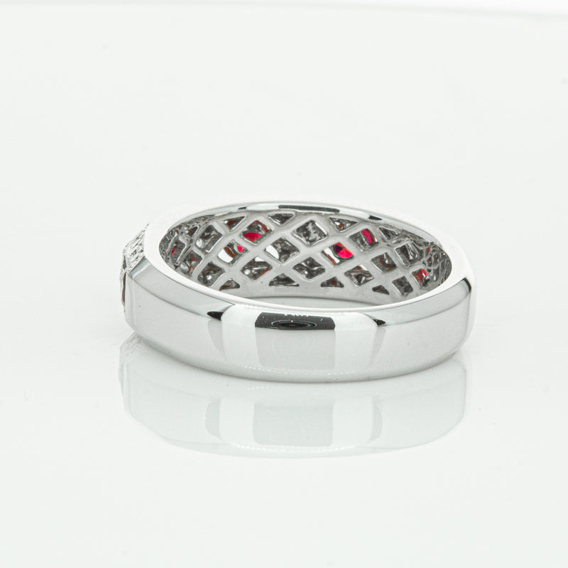 18ct White Gold Ruby & Diamond Cecelia Ring-Ring-Walker & Hall