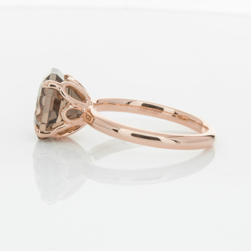 18ct Rose Gold Smoky Quartz Octavia Ring-Ring-Walker & Hall