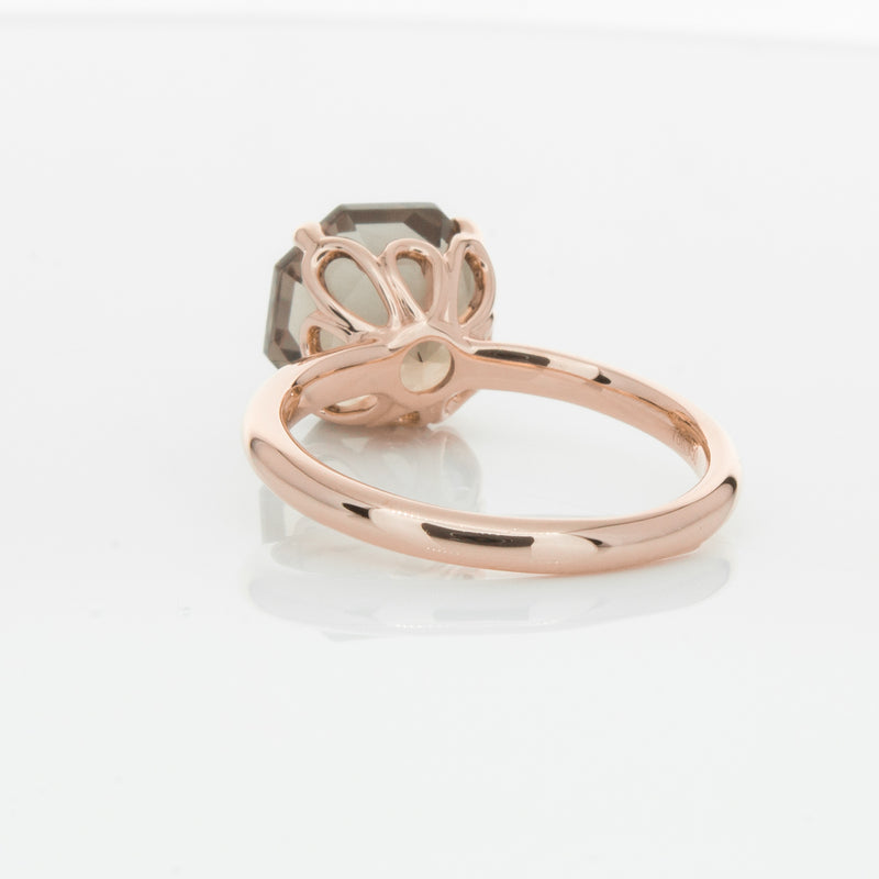 18ct Rose Gold Smoky Quartz Octavia Ring-Ring-Walker & Hall