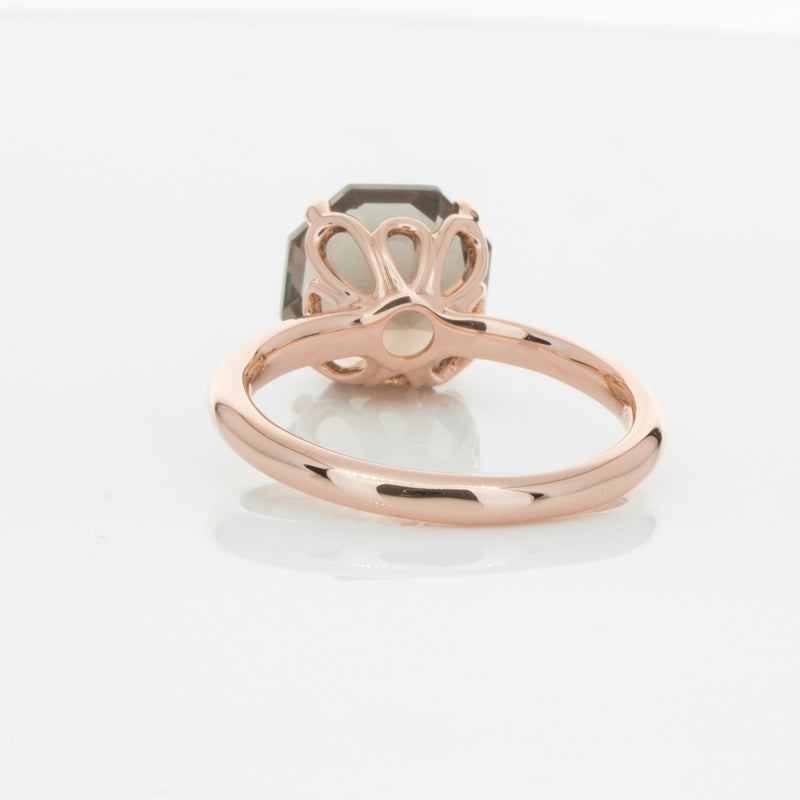 18ct Rose Gold Smoky Quartz Octavia Ring-Ring-Walker & Hall