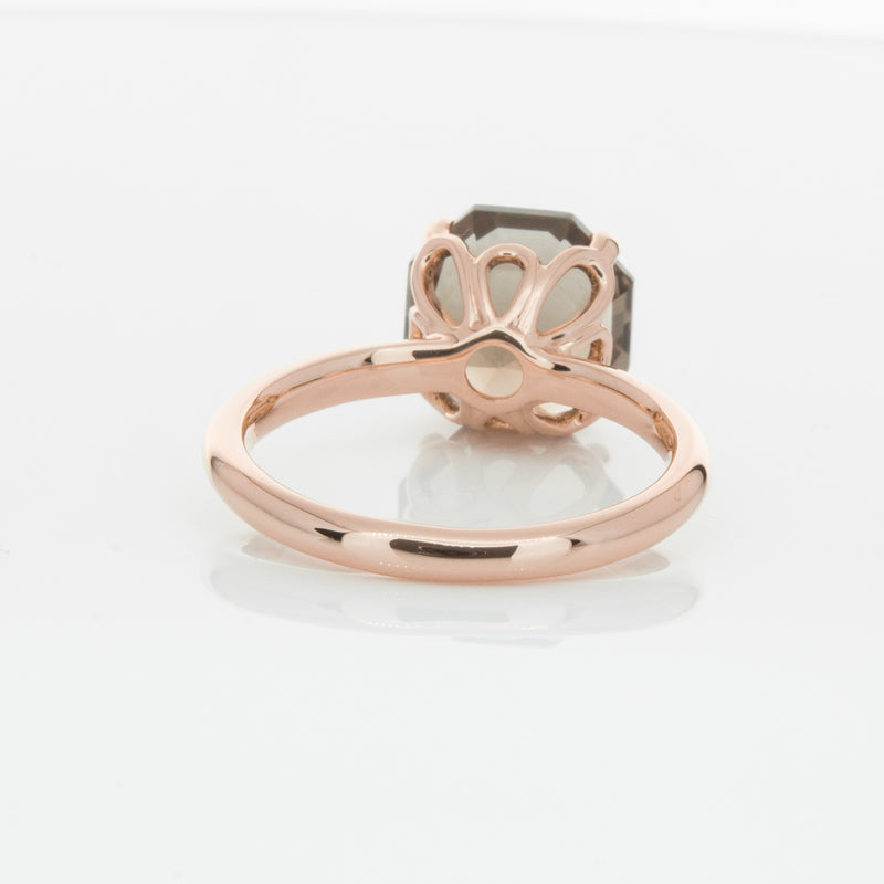 18ct Rose Gold Smoky Quartz Octavia Ring-Ring-Walker & Hall