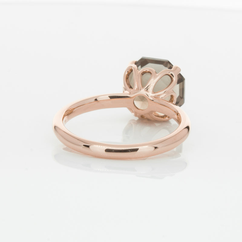18ct Rose Gold Smoky Quartz Octavia Ring-Ring-Walker & Hall
