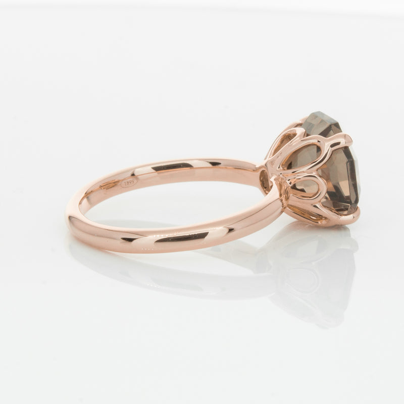 18ct Rose Gold Smoky Quartz Octavia Ring-Ring-Walker & Hall