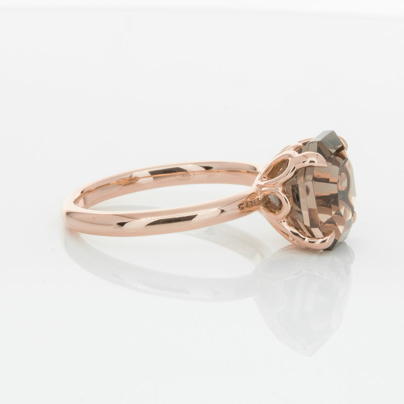 18ct Rose Gold Smoky Quartz Octavia Ring-Ring-Walker & Hall
