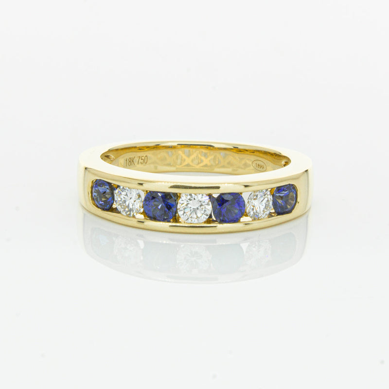 18ct Yellow Gold Sapphire & Diamond Tigris Ring-Ring-Walker & Hall