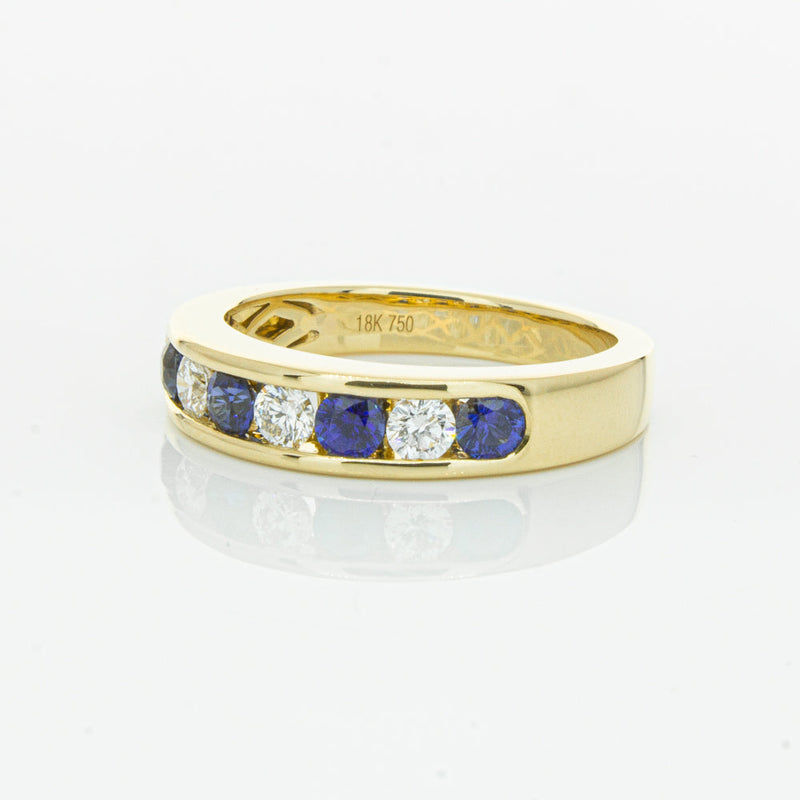 18ct Yellow Gold Sapphire & Diamond Tigris Ring-Ring-Walker & Hall
