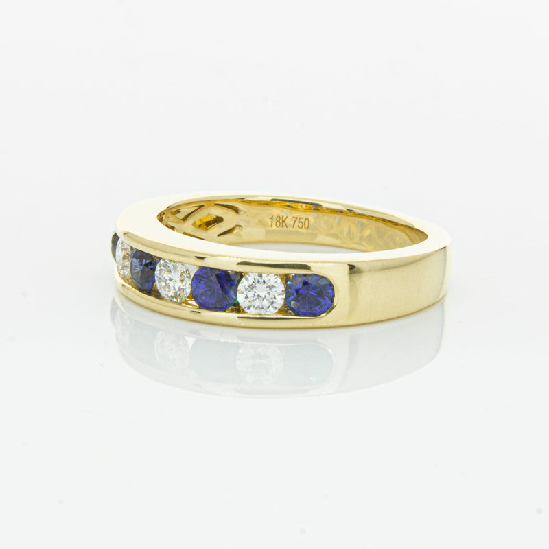 18ct Yellow Gold Sapphire & Diamond Tigris Ring-Ring-Walker & Hall