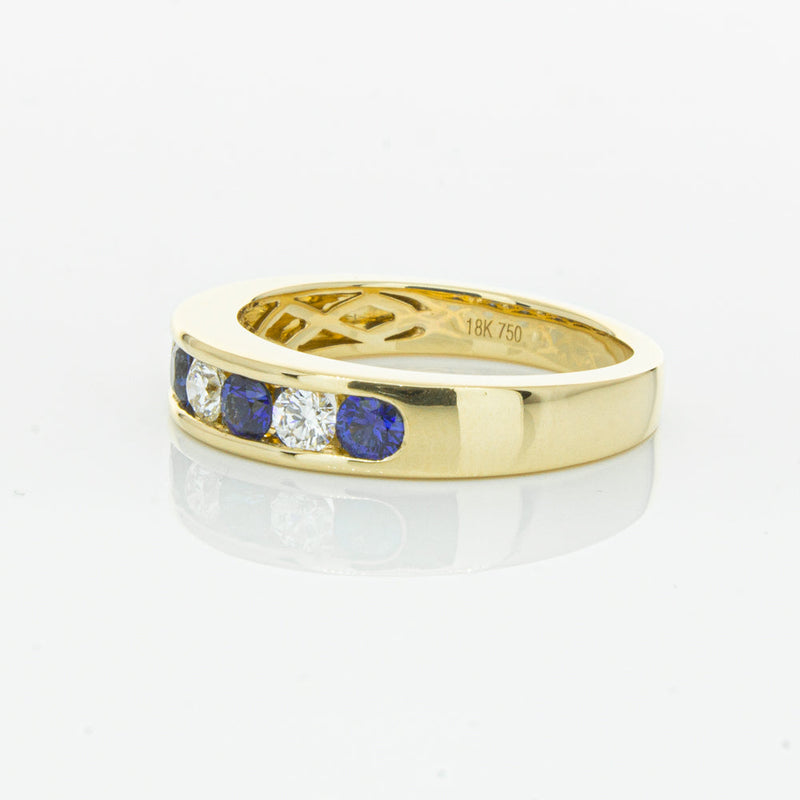 18ct Yellow Gold Sapphire & Diamond Tigris Ring-Ring-Walker & Hall