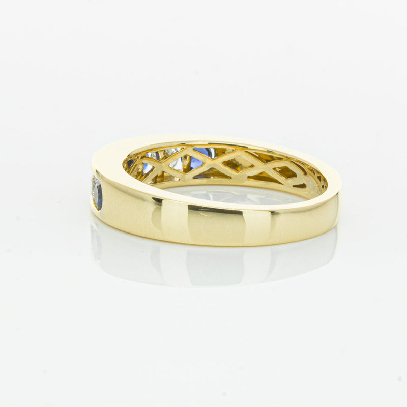 18ct Yellow Gold Sapphire & Diamond Tigris Ring-Ring-Walker & Hall