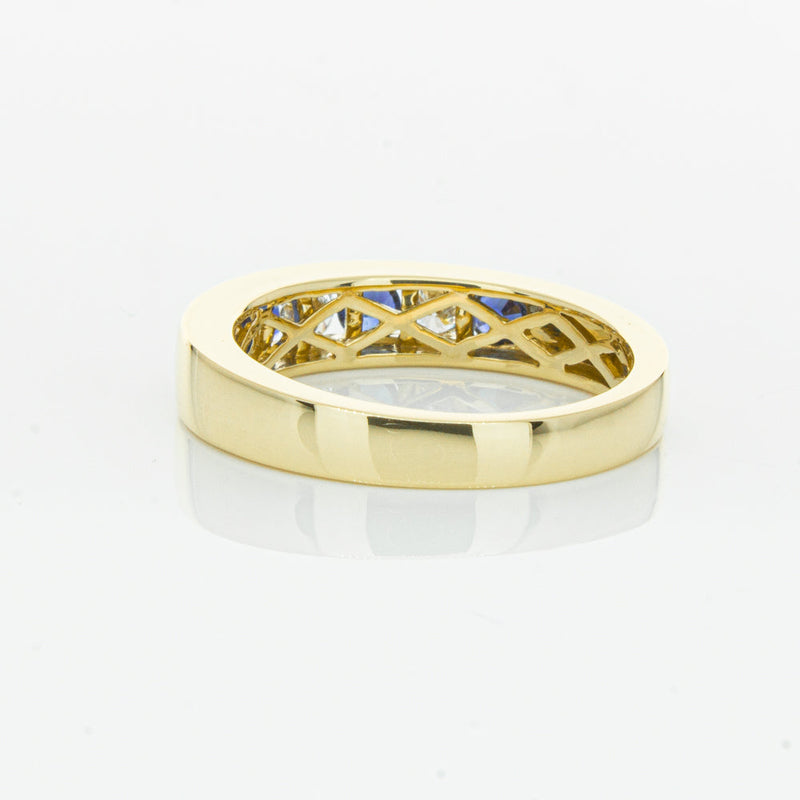 18ct Yellow Gold Sapphire & Diamond Tigris Ring-Ring-Walker & Hall