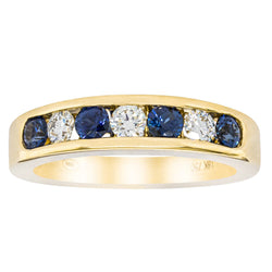 18ct Yellow Gold .53ct Sapphire & Diamond Tigris Ring - Ring - Walker & Hall