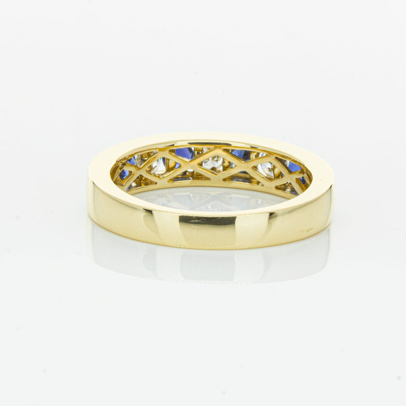 18ct Yellow Gold Sapphire & Diamond Tigris Ring-Ring-Walker & Hall