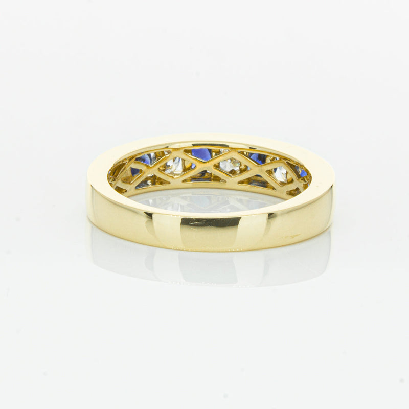 18ct Yellow Gold Sapphire & Diamond Tigris Ring-Ring-Walker & Hall