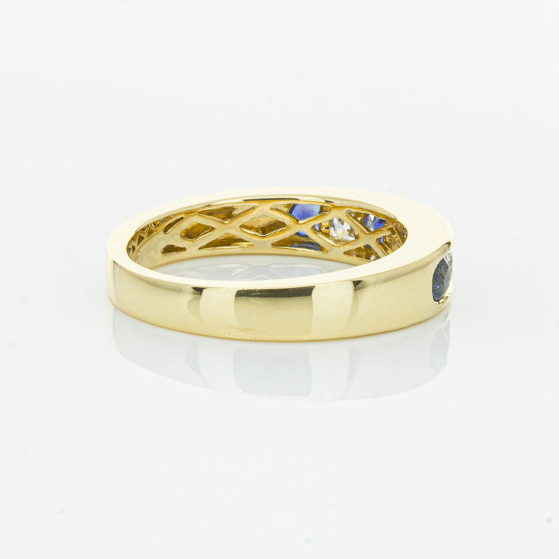 18ct Yellow Gold Sapphire & Diamond Tigris Ring-Ring-Walker & Hall