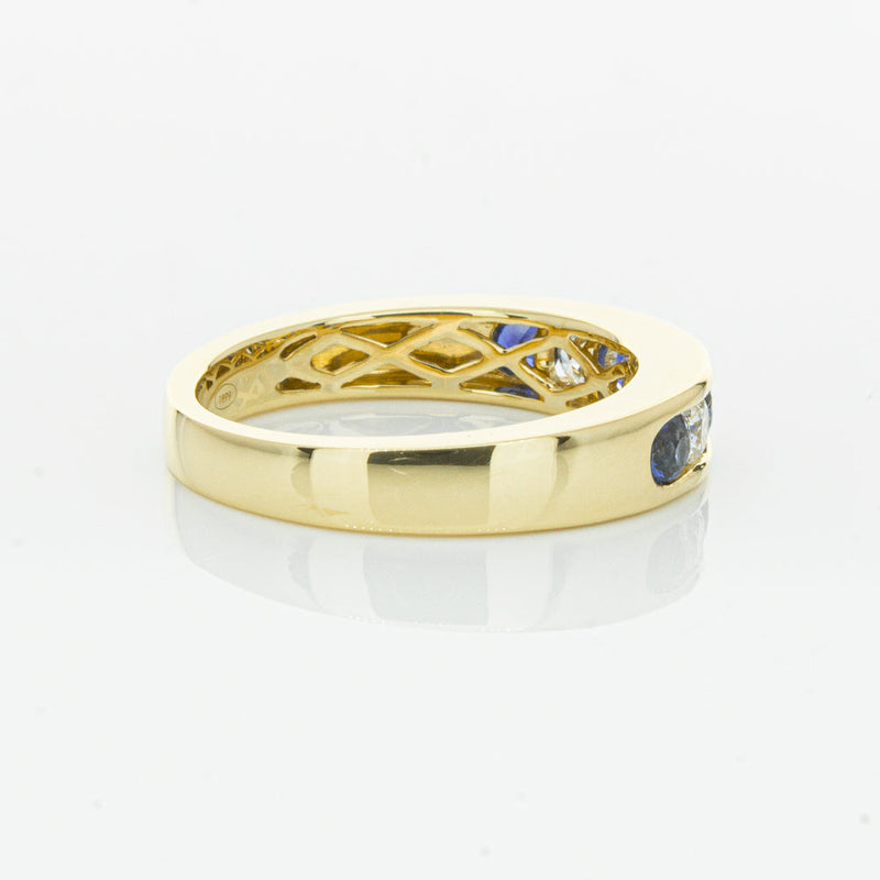 18ct Yellow Gold Sapphire & Diamond Tigris Ring-Ring-Walker & Hall