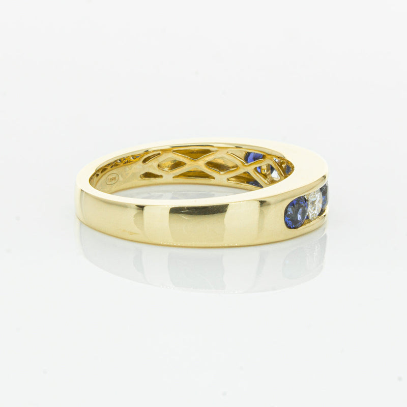 18ct Yellow Gold Sapphire & Diamond Tigris Ring-Ring-Walker & Hall
