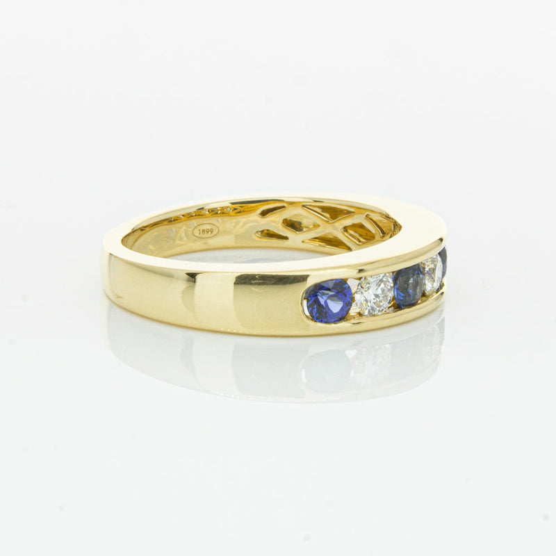 18ct Yellow Gold Sapphire & Diamond Tigris Ring-Ring-Walker & Hall