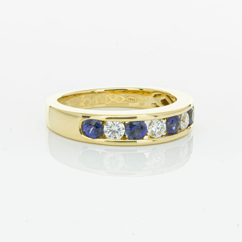 18ct Yellow Gold Sapphire & Diamond Tigris Ring-Ring-Walker & Hall
