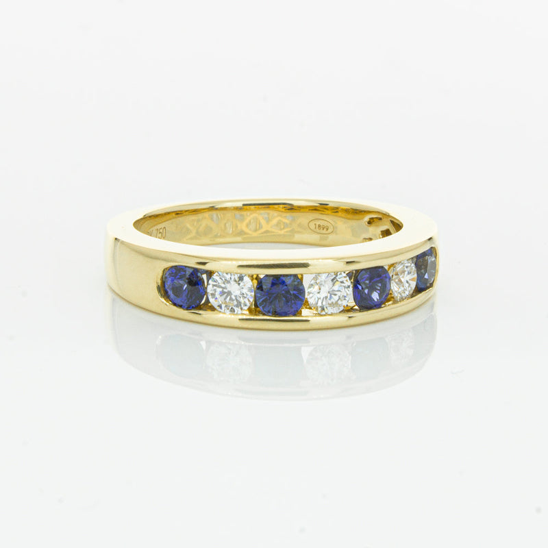 18ct Yellow Gold Sapphire & Diamond Tigris Ring-Ring-Walker & Hall
