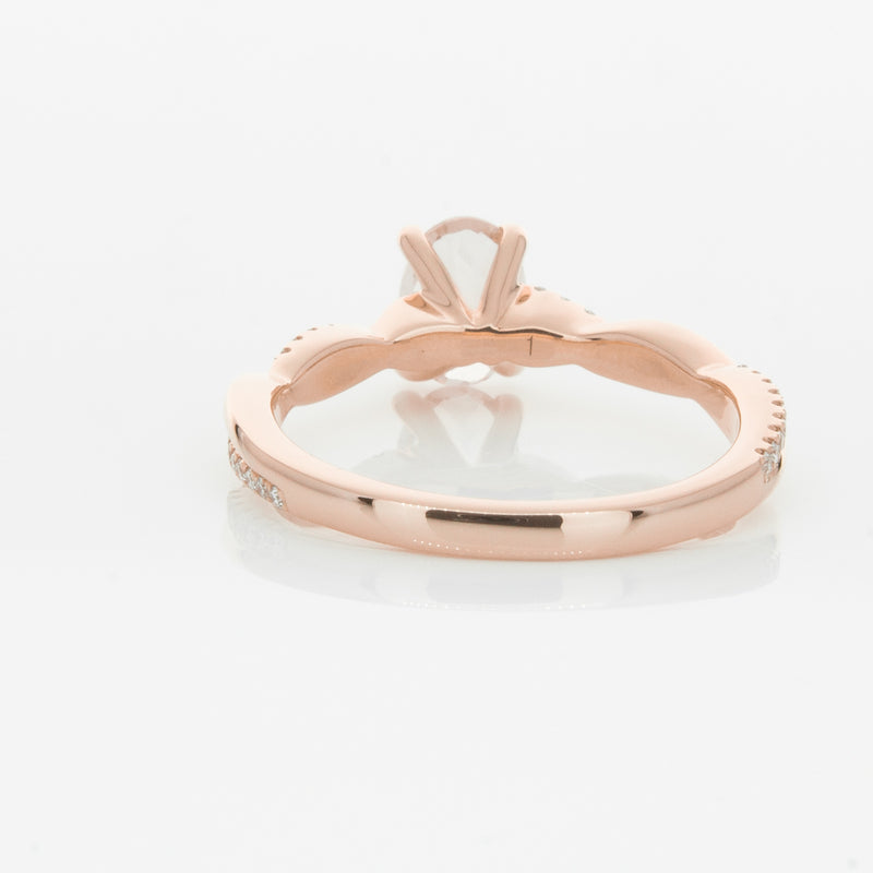 18ct Rose Gold Morganite & Diamond Ring-Ring-Walker & Hall