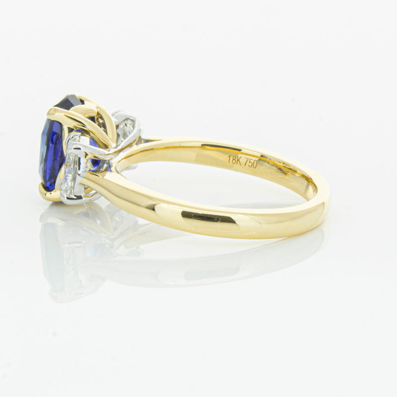 18ct Yellow Gold Sapphire & Diamond Ring-Ring-Walker & Hall