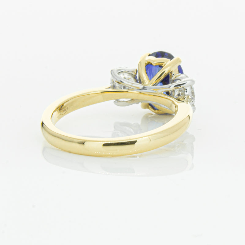 18ct Yellow Gold Sapphire & Diamond Ring-Ring-Walker & Hall