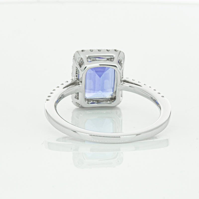 18ct White Gold Tanzanite & Diamond Ring-Ring-Walker & Hall