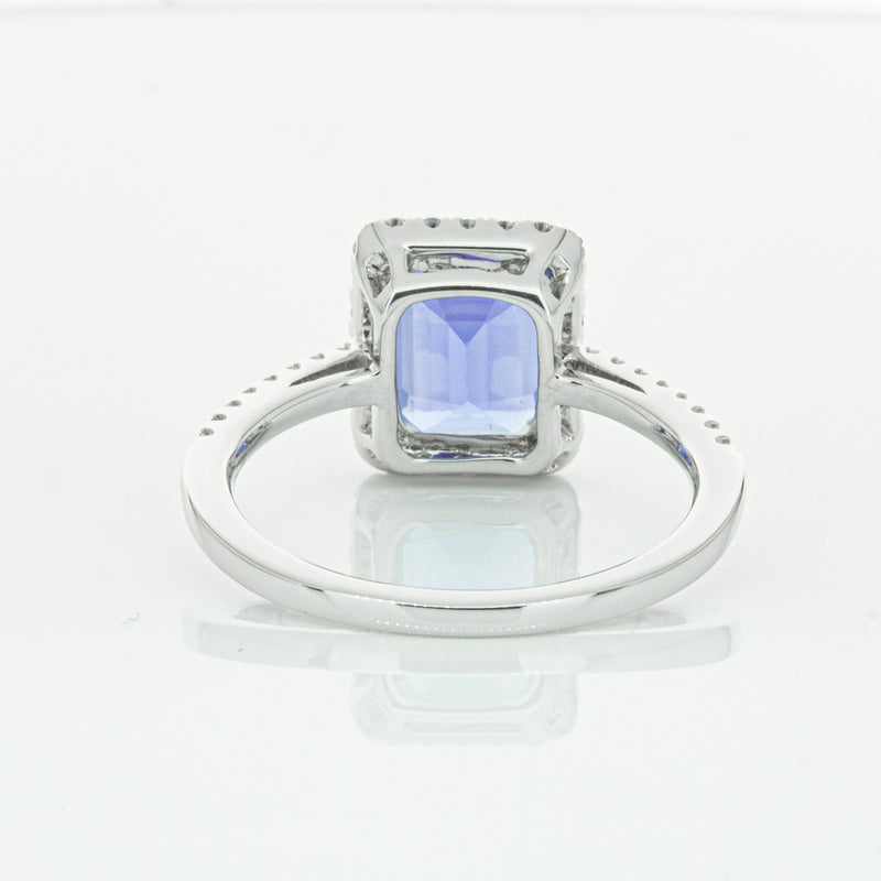 18ct White Gold Tanzanite & Diamond Ring-Ring-Walker & Hall