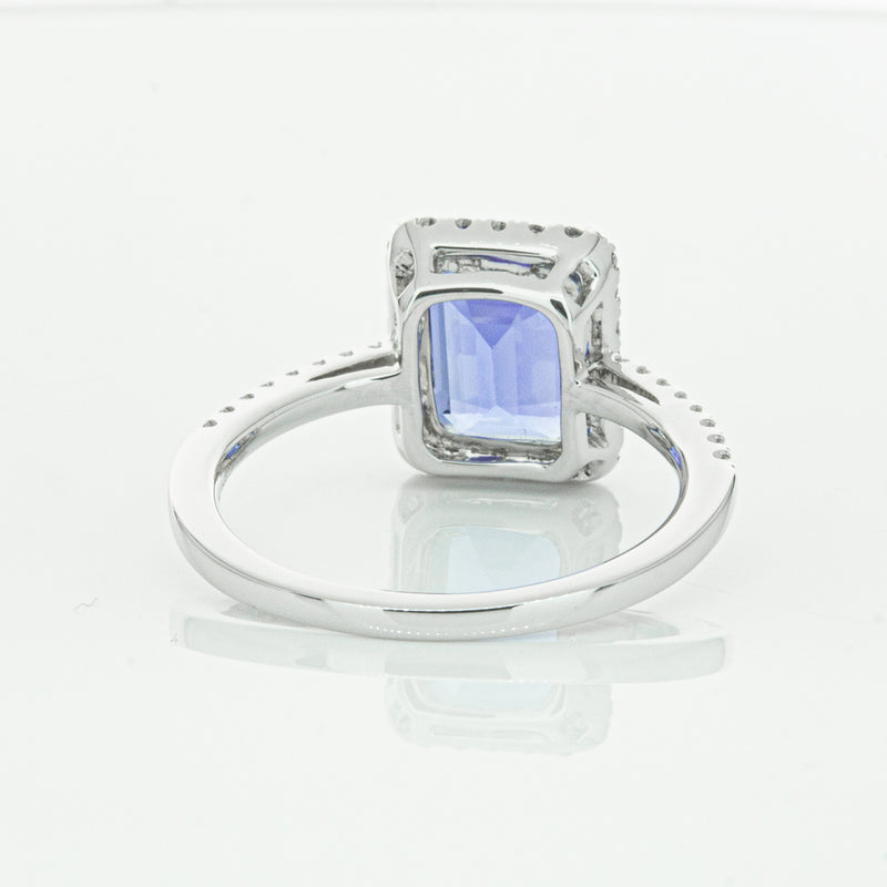 18ct White Gold Tanzanite & Diamond Ring-Ring-Walker & Hall