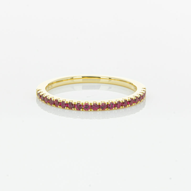 18ct Yellow Gold Ruby Millie Band-Ring-Walker & Hall