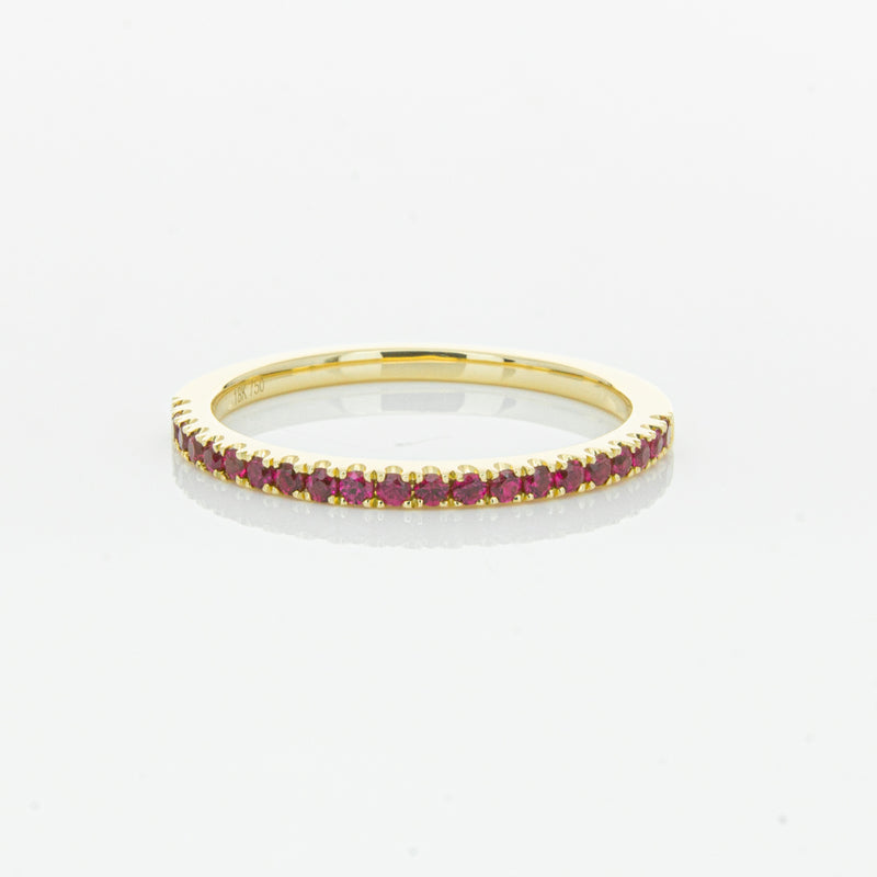 18ct Yellow Gold Ruby Millie Band-Ring-Walker & Hall