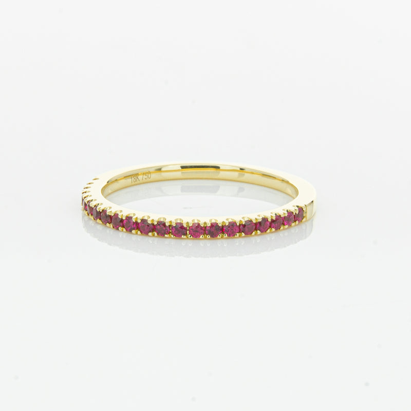 18ct Yellow Gold Ruby Millie Band-Ring-Walker & Hall