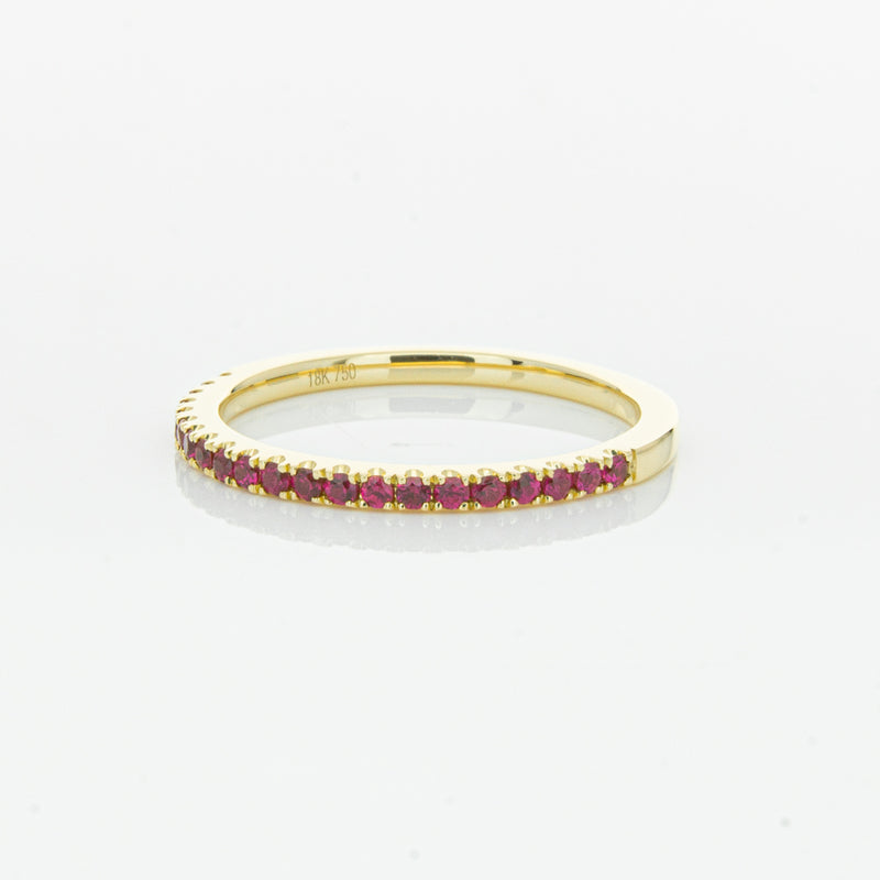 18ct Yellow Gold Ruby Millie Band-Ring-Walker & Hall