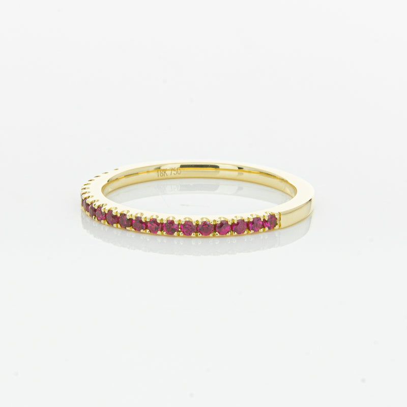 18ct Yellow Gold Ruby Millie Band-Ring-Walker & Hall