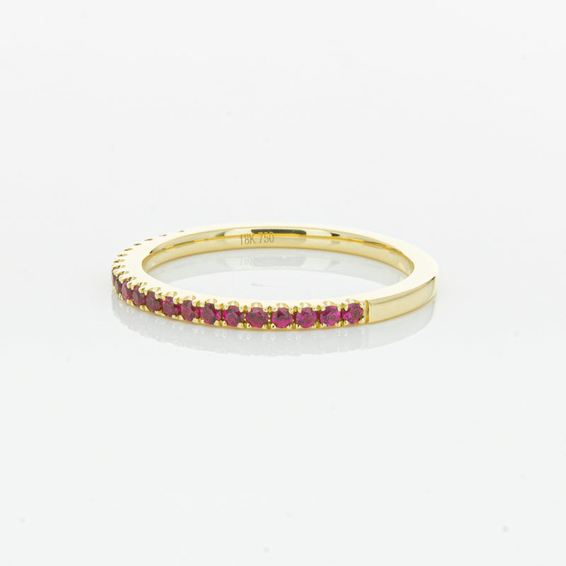 18ct Yellow Gold Ruby Millie Band-Ring-Walker & Hall