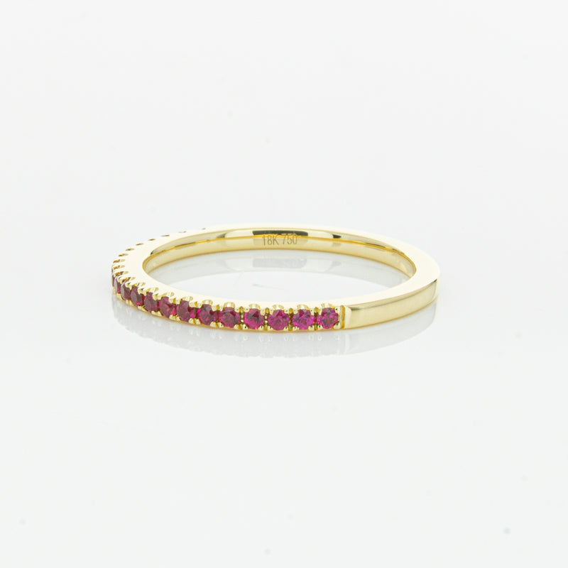 18ct Yellow Gold Ruby Millie Band-Ring-Walker & Hall