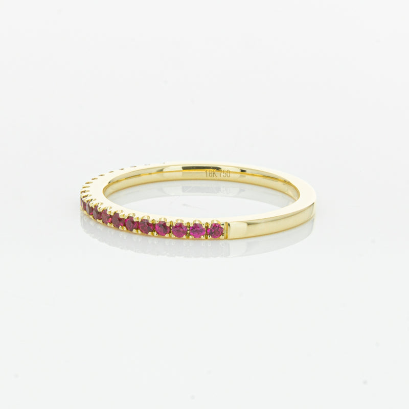 18ct Yellow Gold Ruby Millie Band-Ring-Walker & Hall