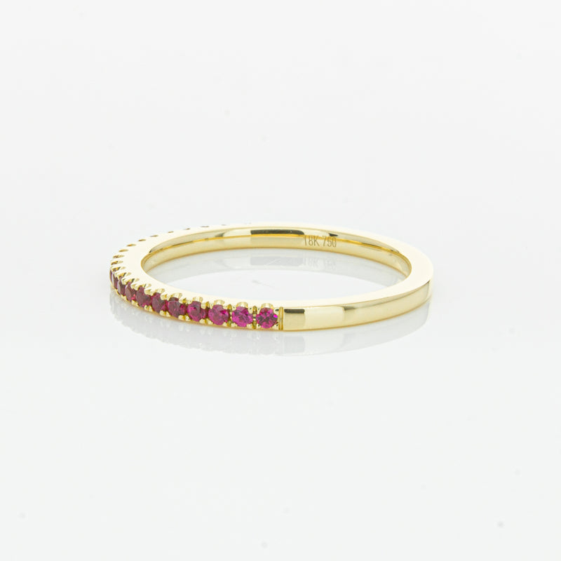 18ct Yellow Gold Ruby Millie Band-Ring-Walker & Hall