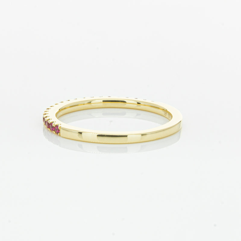18ct Yellow Gold Ruby Millie Band-Ring-Walker & Hall