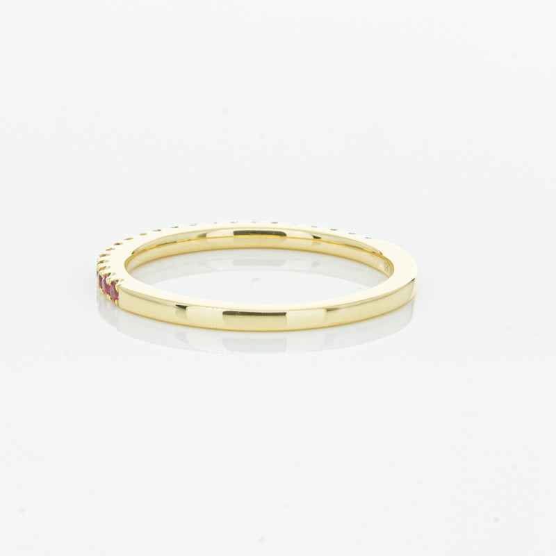 18ct Yellow Gold Ruby Millie Band-Ring-Walker & Hall
