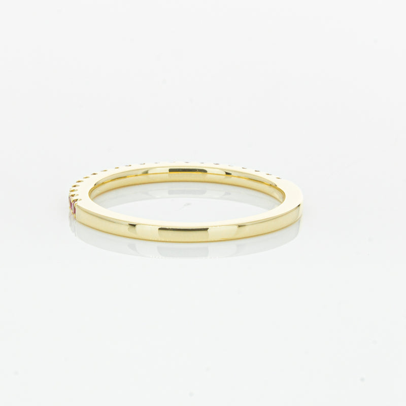 18ct Yellow Gold Ruby Millie Band-Ring-Walker & Hall