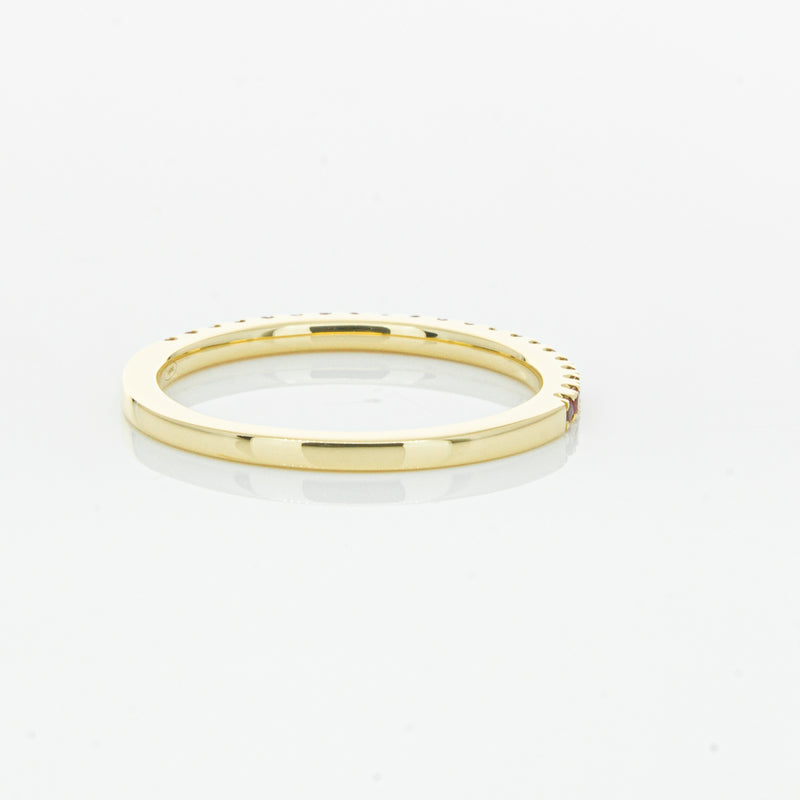 18ct Yellow Gold Ruby Millie Band-Ring-Walker & Hall