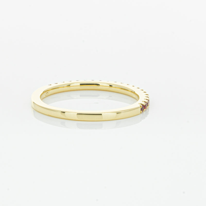 18ct Yellow Gold Ruby Millie Band-Ring-Walker & Hall