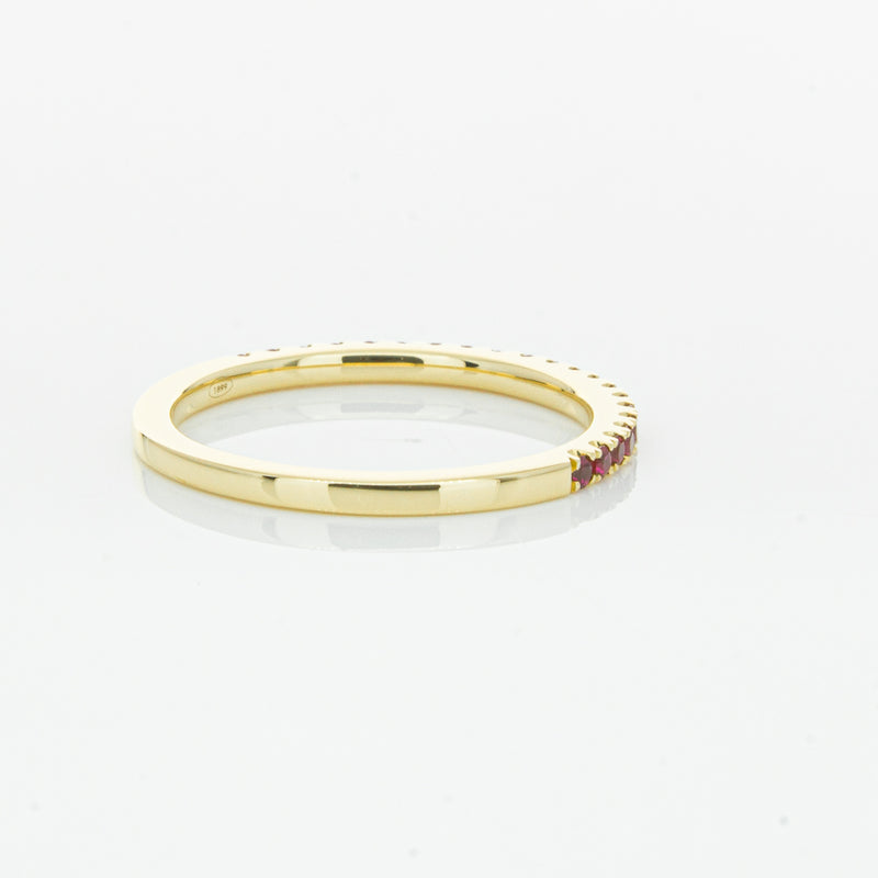 18ct Yellow Gold Ruby Millie Band-Ring-Walker & Hall