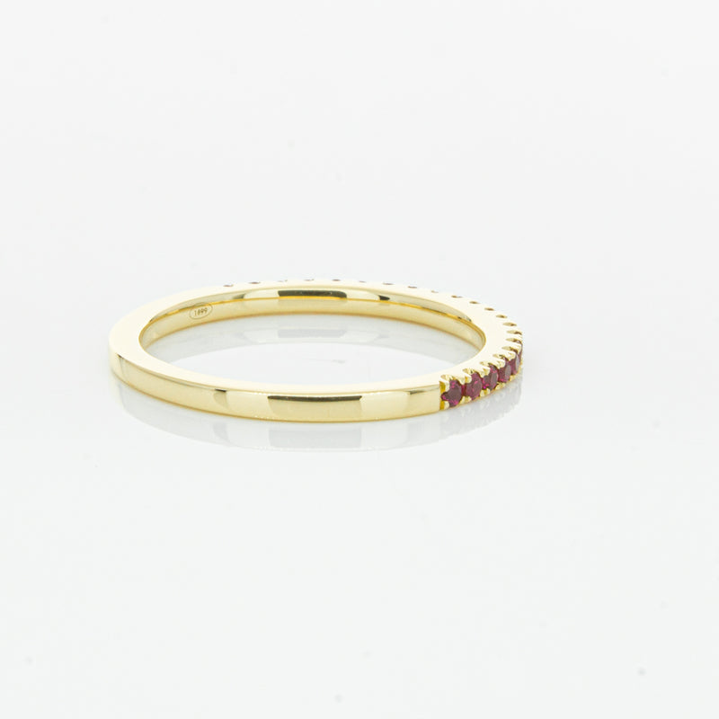 18ct Yellow Gold Ruby Millie Band-Ring-Walker & Hall