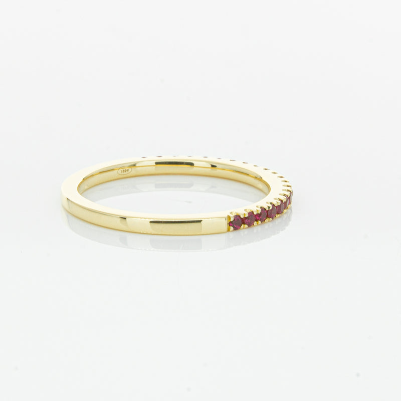 18ct Yellow Gold Ruby Millie Band-Ring-Walker & Hall