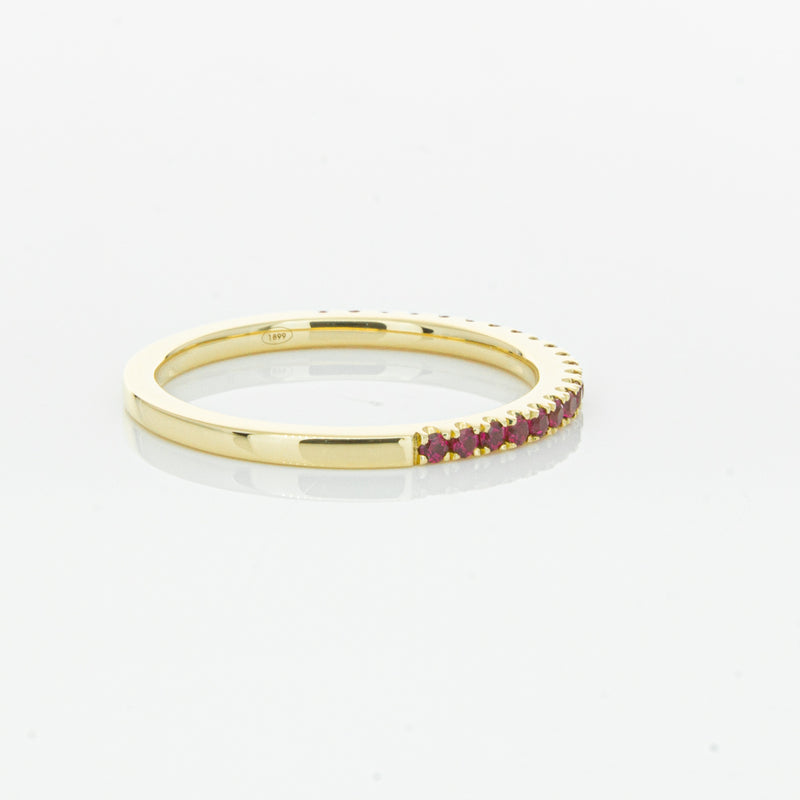 18ct Yellow Gold Ruby Millie Band-Ring-Walker & Hall