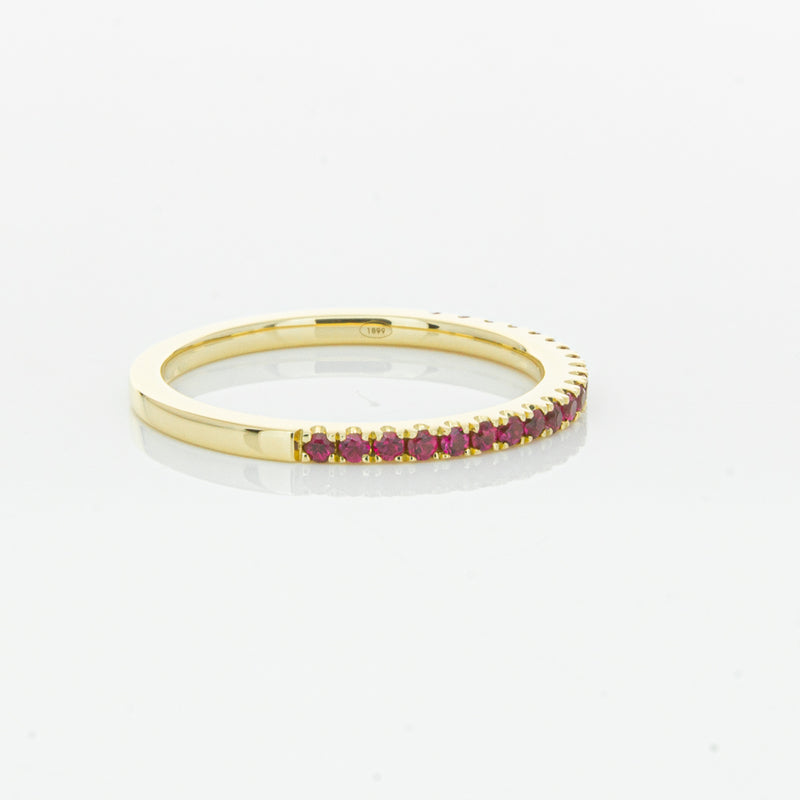 18ct Yellow Gold Ruby Millie Band-Ring-Walker & Hall