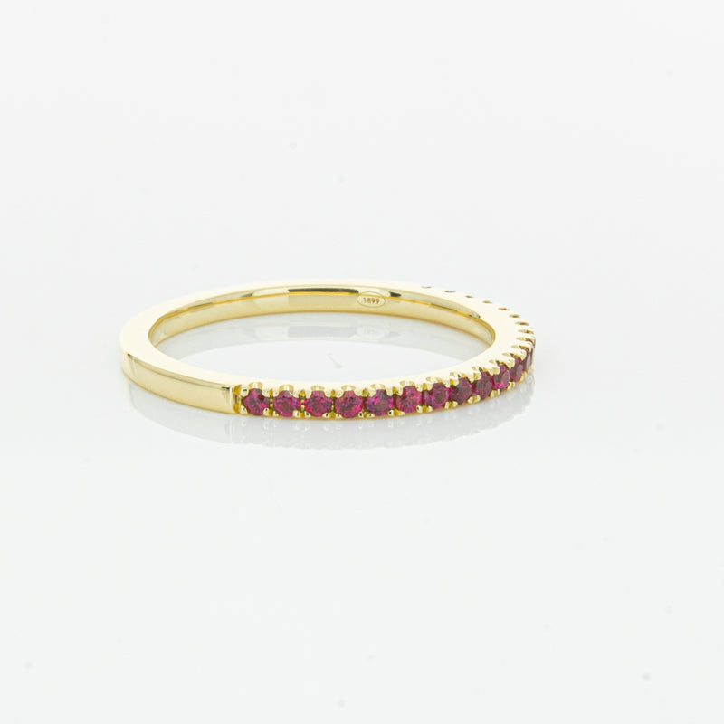 18ct Yellow Gold Ruby Millie Band-Ring-Walker & Hall