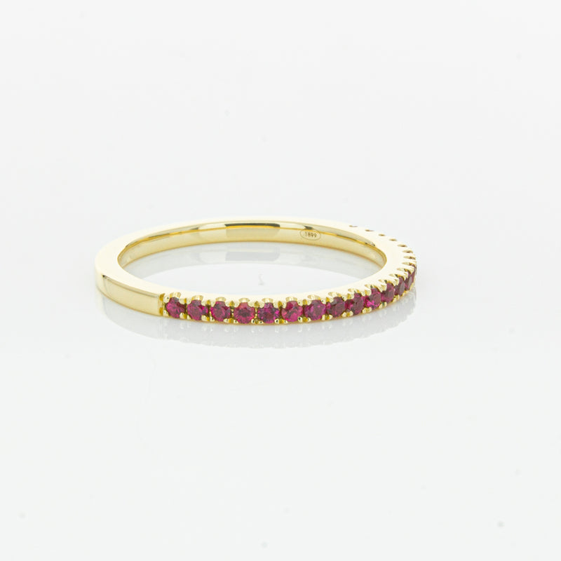18ct Yellow Gold Ruby Millie Band-Ring-Walker & Hall